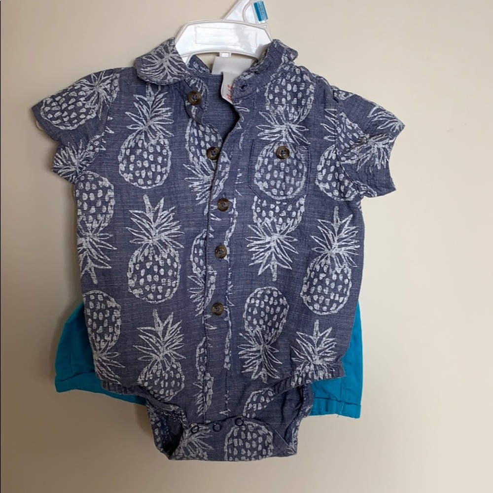 Pineapple Button-up Outfit